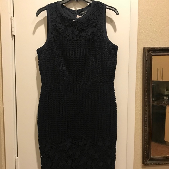 Navy Lace Ann Taylor Dress - Picture 2 of 6